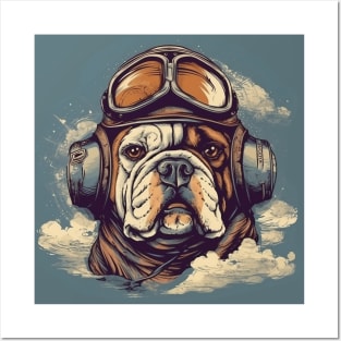 Aviator dog Posters and Art